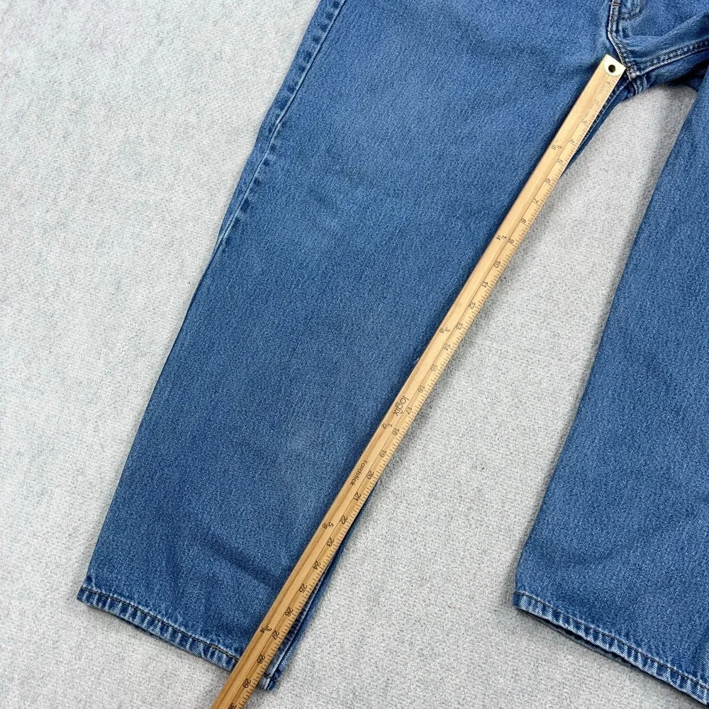 Vintage Y2K Levis 550 Jeans Men 38x29 Relaxed Fit Straight Leg Med Wash Adult